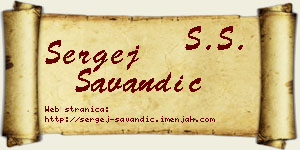 Sergej Savandić vizit kartica